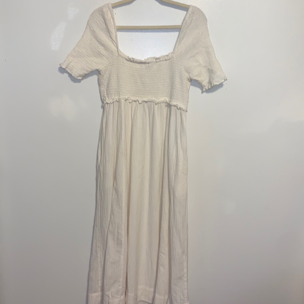 Free People Cottagecore Coastal Prairiecore boho slub Cotton Maxi - Picture 8 of 15